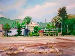 絵画 465 油絵/風景/オーストラリア/メルボルン/ヤラ川/F6号 - メルカリ