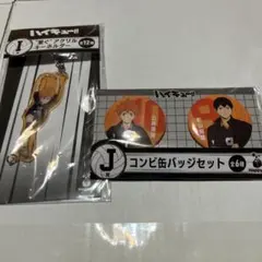 ハイキュー！！　日向翔陽　繋ぐアクリルキーホルダー　コンビ缶バッチセット