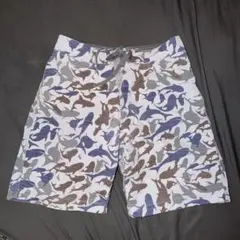 90s old stussyサメ柄 海パン　ハーフパンツのサムネイル