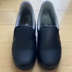 ブラック スリッポン シューズ23.5