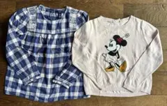 キッズ女の子UNIQLO　Gap　トップス２点セット130　シャツニットトップス