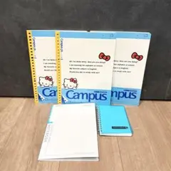 Hello Kitty ルーズリーフノート3冊+A5ノート+切り取り可能メモ手帳