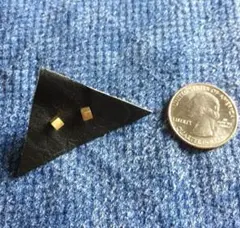 新品＊ tiny cubeピアス　 真鍮＋シルバー925