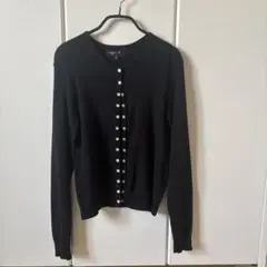 agnès b. 黒 ボタン付きカーディガン サイズ2