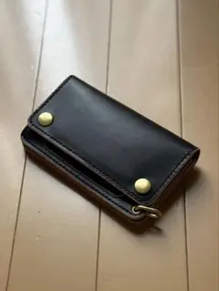 ミドル　トラッカーウォレット　茶芯ブラック　3層