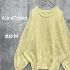 AlmaDesign ニット ドルマンスリーブ M 黄色 長袖 柔らかい