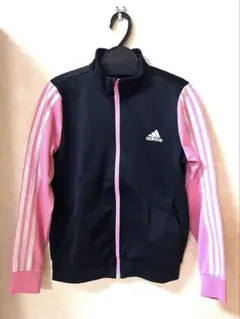 ピンク×黒アディダスジャージ平成ギャル レトロy2k裏原宿90s00古着系