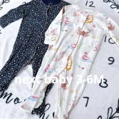 【2枚セット】next baby 足つきロンパース 3〜6Mのサムネイル