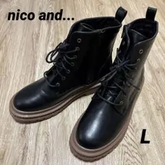 【超美品】niko and… 小松菜奈　レースアップブーツ Lサイズのサムネイル