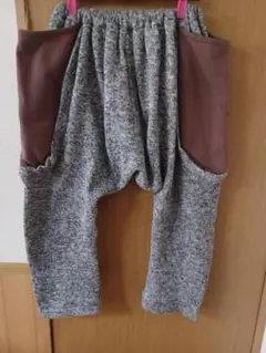 グレー ニット サルエルパンツ