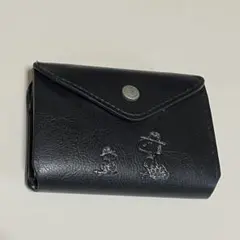 スヌーピー 三つ折り財布 黒