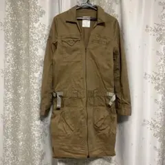 AVIREX アビレックス　ミリタリーシャツワンピース　切りっぱなし ミドル丈