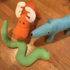 ぬいぐるみ 3点セット 動物　IKEA 北欧 オオカミ ヘビ ムース