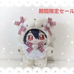 ❤︎いつぬい用ヘッドリボン＆スタイ 赤x黒 ぬい服❤︎ - メルカリ