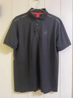 adidas メンズゴルフウェア　ポロシャツ 黒　M
