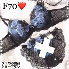 リサマリ】花柄刺繍レース♥ブラジャーショーツ セットアップ/E70 M