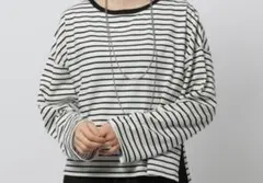 niko and…シアースラブワイドTシャツ ボーダーのサムネイル