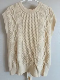 Spick & Span ニットベスト アイボリー