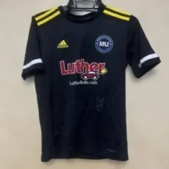 adidas サッカーシャツ ブラック　Tシャツ