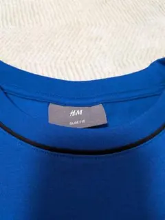 H&M スリムフィット Tシャツ ブルー