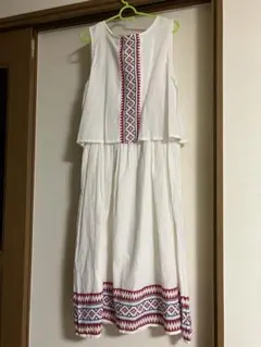 ワンピース　ノースリーブ　アジアン