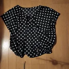 黒白水玉ノースリーブチュニックのサムネイル