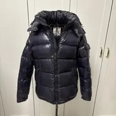モンクレール フード付きネイビーダウンジャケット