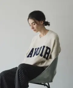 SAVOIR ロゴ入りオーバーサイズニット