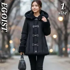 ✨美品✨ EGOIST エゴイスト ムートン風ボアコート S 黒 金具