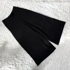 美品【セブンアイディーコンセプト】（M） ワイドパンツ ブラック ウエストゴム