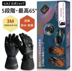 電熱グローブ Lサイズ 5段階調温 バッテリー付 防寒手袋