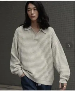 WYM LIDNM MELANGE SKIPPER KNIT POLOのサムネイル
