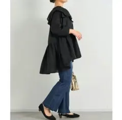 un dix cors　前後2wayボヘミアンフリルチュニック