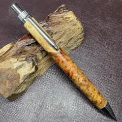 特上杢 アフリカローズウッド瘤 工房楔監修 加藤金属シャーペン0.5mm