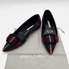 箱保存袋付き✨マノロブラニク メイセール 黒 スウェード フラット