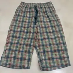 【美品】ユニクロ リラコ クロップド丈 M チェック ルームパンツ