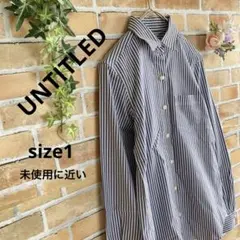 【UNTITLED】✳︎ストライプ✳︎長袖シャツ✳︎サイズ1✳︎ポケット✳︎薄手✳︎