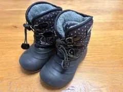 CHARKIES キッズ スノーブーツ ブラック ドット18㎝