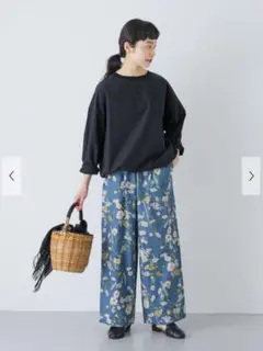 ☆美品☆ かぐれ kagure リネンクルーネックハーフスリーブ ネイビー