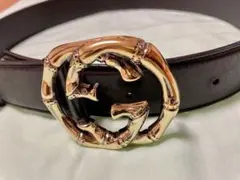 【レア商品】 GUCCI ゴールドバンブー ベルト