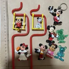 ミッキーマウス フィギュアセット　ミニーマウス　オールド　レトロ　昭和