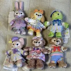 新品未使用☆ディズニーシー限定 ダッフィーフレンズ ぬいぐるみバッジ 6体セット