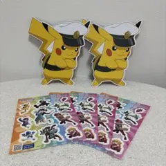 ポケモン ステッカー シール 4枚セット　ダイカットチラシ2枚　メガボルテージのサムネイル
