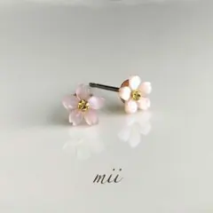 さくら一粒ピアス/イヤリング　和
