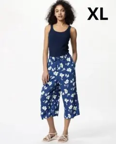 【新品未使用】ユニクロ　UNIQLO　花柄 RELACO リラコ　XL　ネイビー