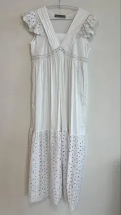 HYKE LINEN MAXI DRESS ロングワンピース 白 - メルカリ