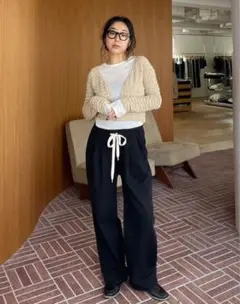 searoomlynn ☆ ウエストギャザーCANVASタックパンツ