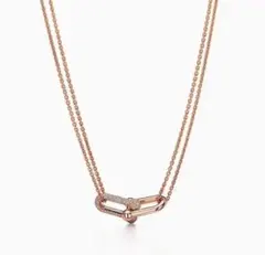 ネックレス アクセサリー ハードウェア ダブルリングペンダント ゴールド