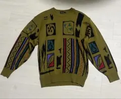 VIESTENI 個性派 総柄 ニット セーター ユニセックス レトロ