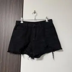grl ショートパンツ　ブラック　M デニム